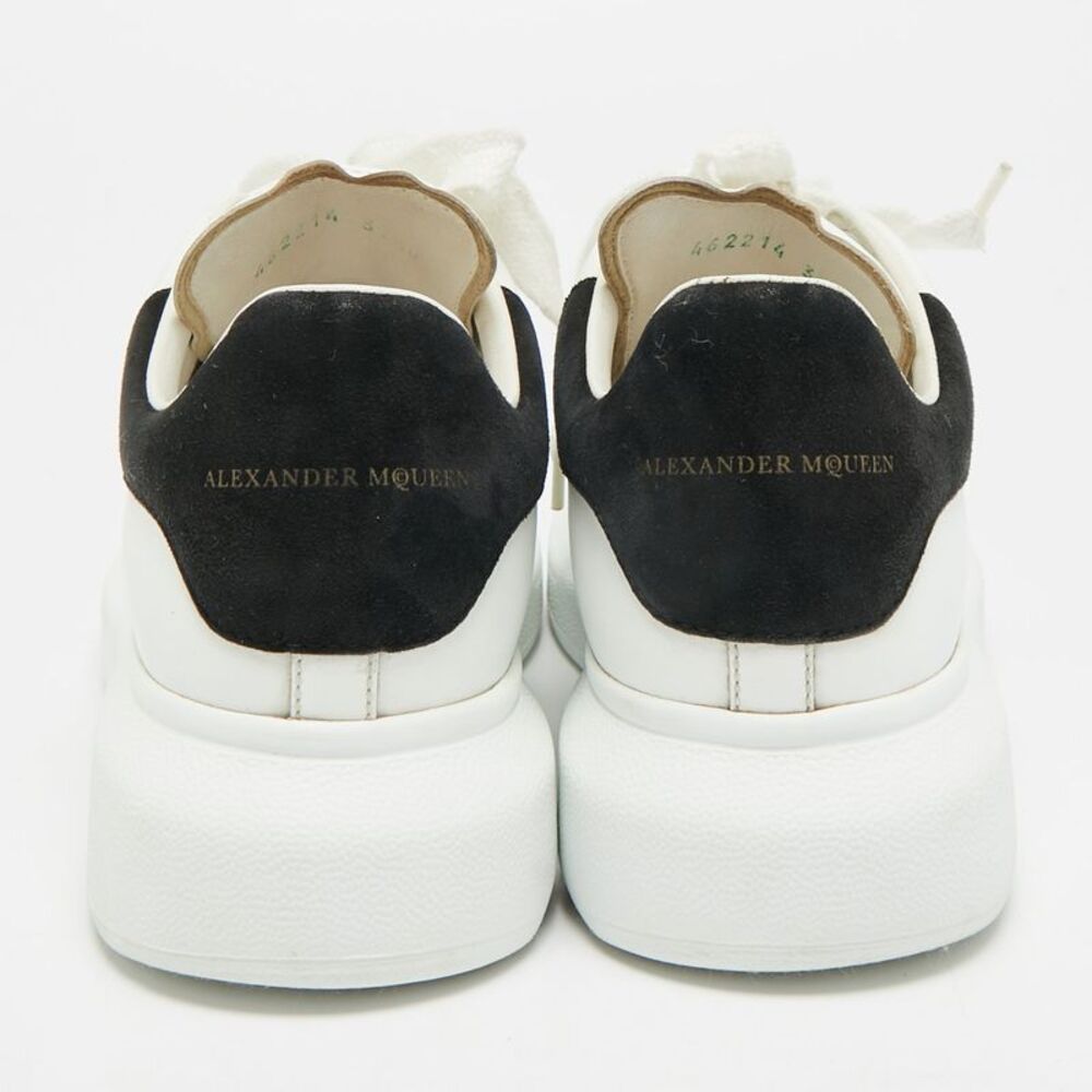 Alexander Mcqueen Oversized Size 37.5 White/black Leather And Suede Low Top - Picture 5 of 7